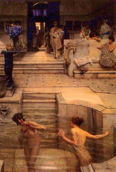 Sir Lawrence Alma-Tadema,OM.RA,RWS A Favourite Custom Spain oil painting art